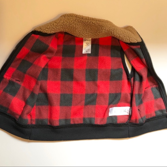 Carters Black and Red Plaid Vest - Picture 4 of 6